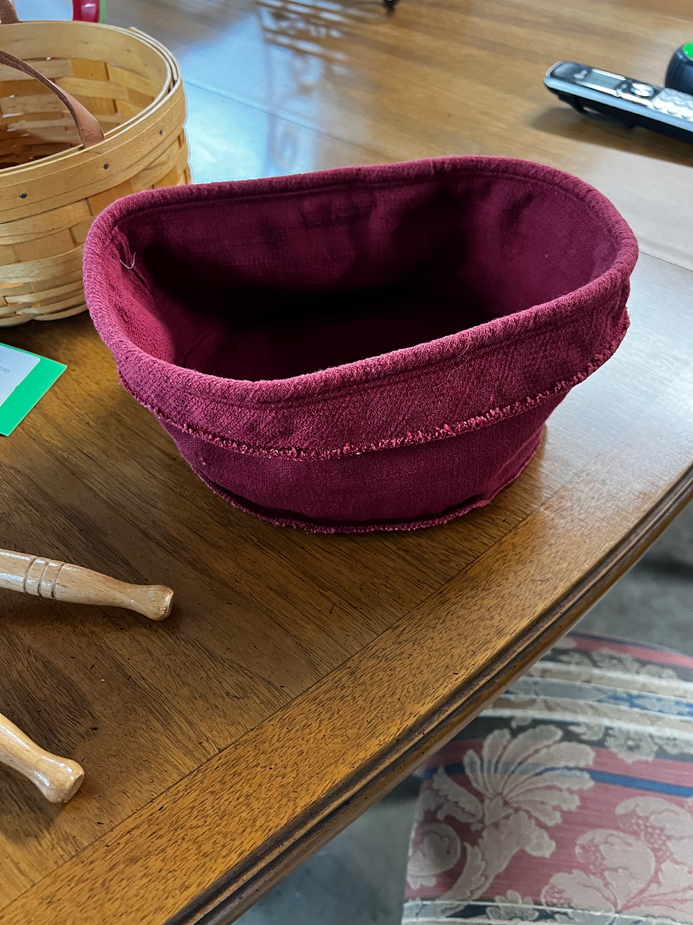 Thumbnail: LONGABERGER DIVIDED BASKET WITH NUT CRACKER S AND LINER