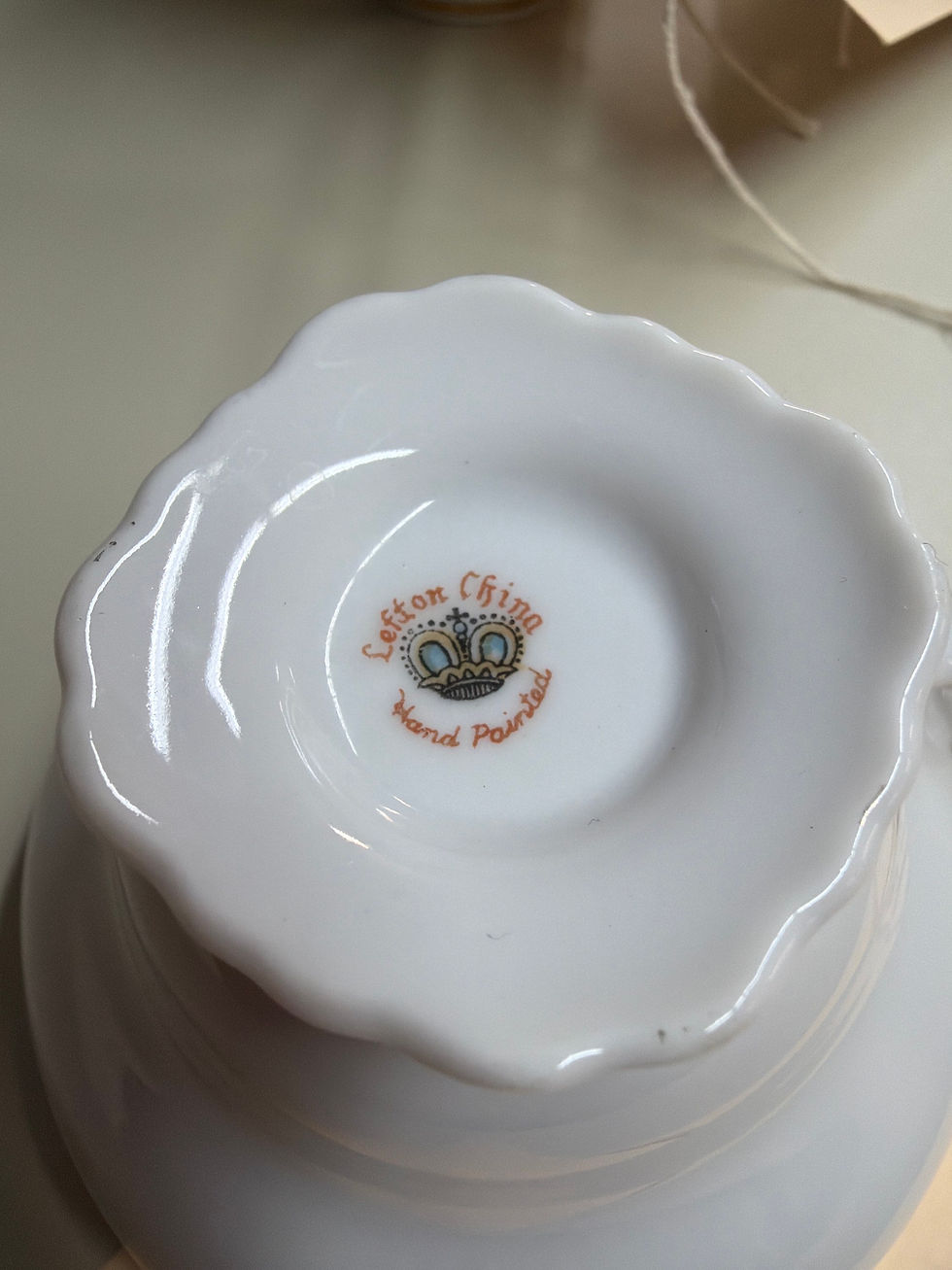Thumbnail: TEA CUP  VINTAGE PORCELAIN LEFTON " GOLDEN WHEAT"