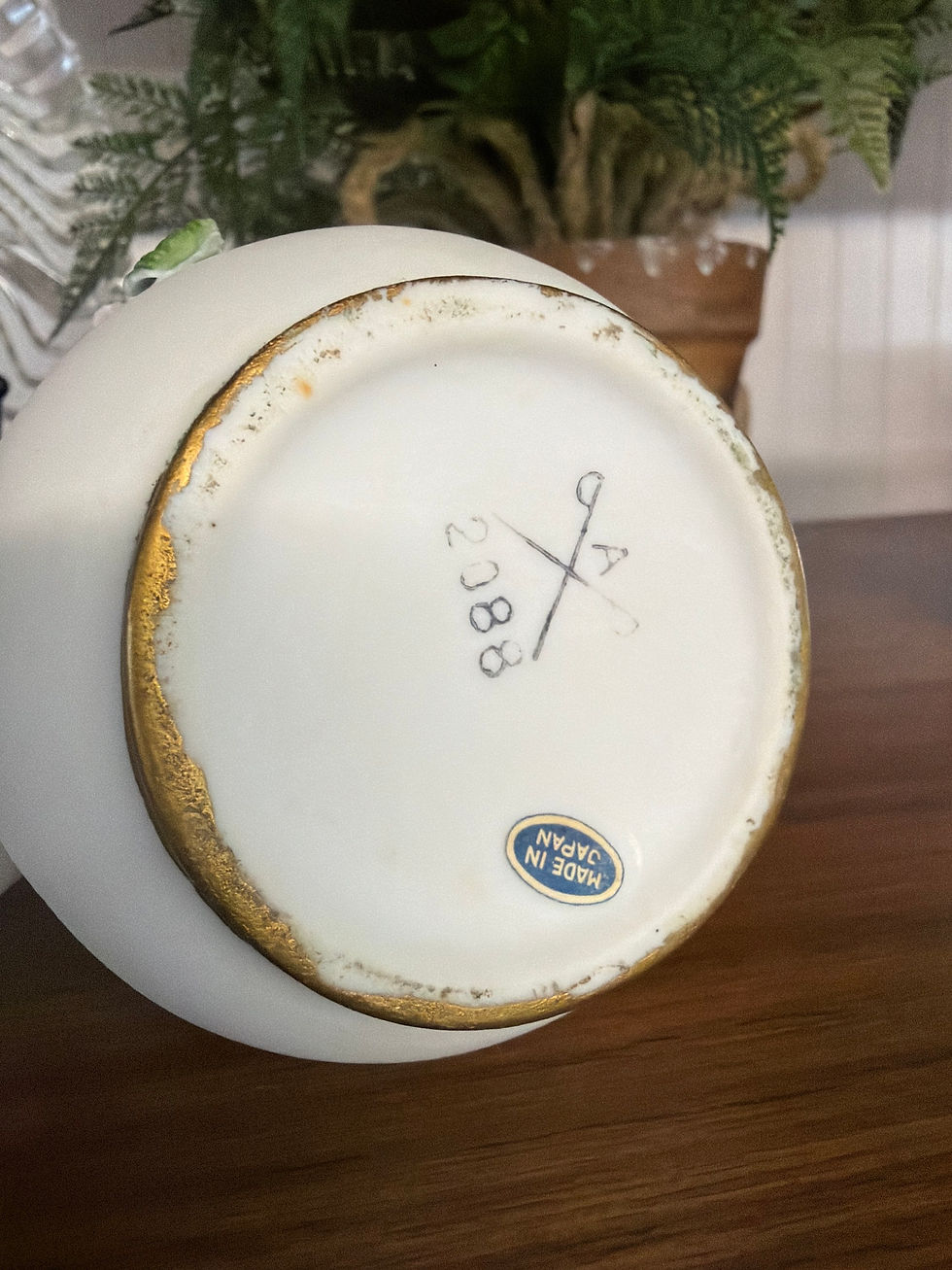 Thumbnail: FENTON CHINA GAND PAINTED PITCHER VASE