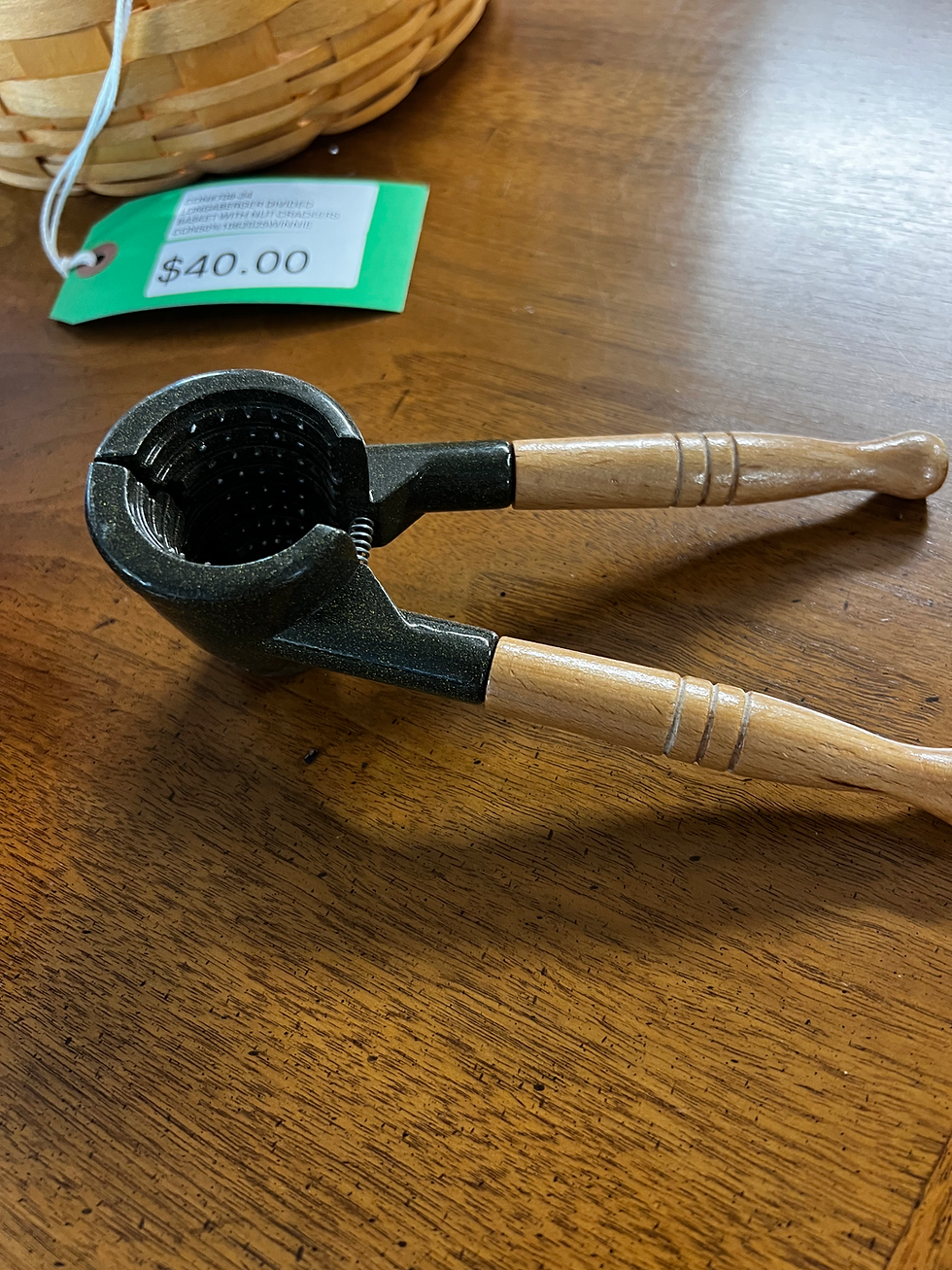 Thumbnail: LONGABERGER DIVIDED BASKET WITH NUT CRACKER S AND LINER