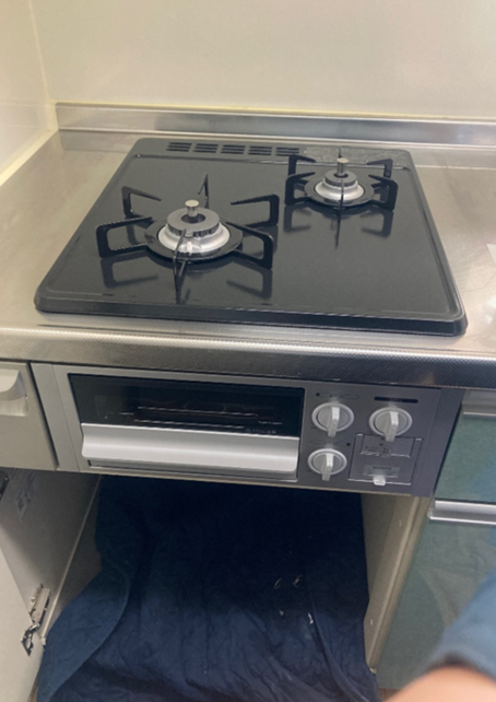 さいたま市2口ビルトインコンロ交換工事