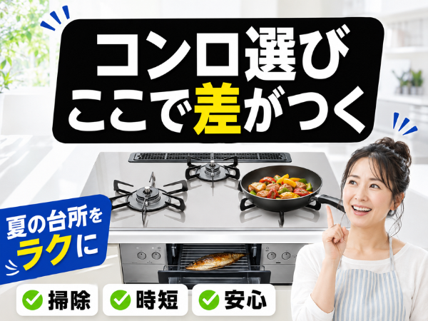 ガスコンロを買い替えるなら?夏の台所をラクにする選び方と後悔しない比較ポイント