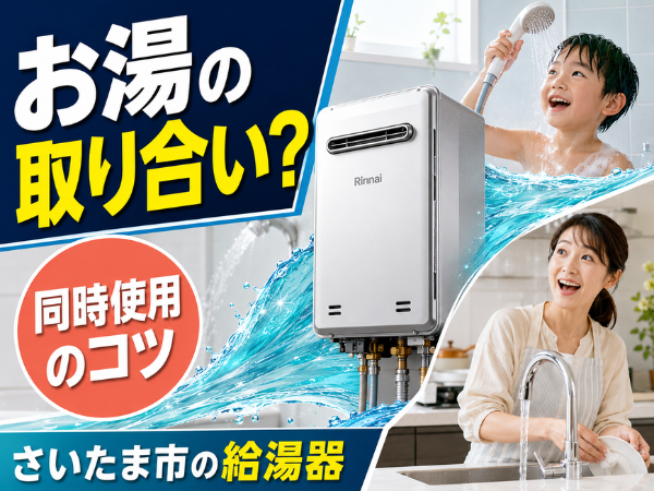 給湯器同時使用のコツ