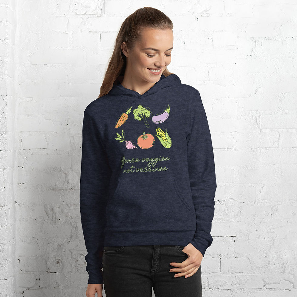 Thumbnail: Force Veggies, Not Vaccines Unisex hoodie
