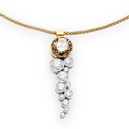◆STONEHENgE◆ 14K Brown Diamond Necklace SA25A24T SAG-25A24 ◇STONEHENgE◇ 14K Brown Diamond Necklace SA25A24T SAG-25A24