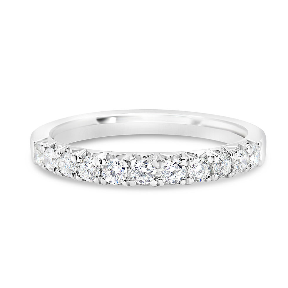 0.33CTTW ROUND DIAMOND FRENCH PAVÉ WEDDING BAND