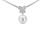 Thumbnail: 13.3MM PEARL & DIAMOND BUTTERFLY PENDANT 18K WHITE GOLD
