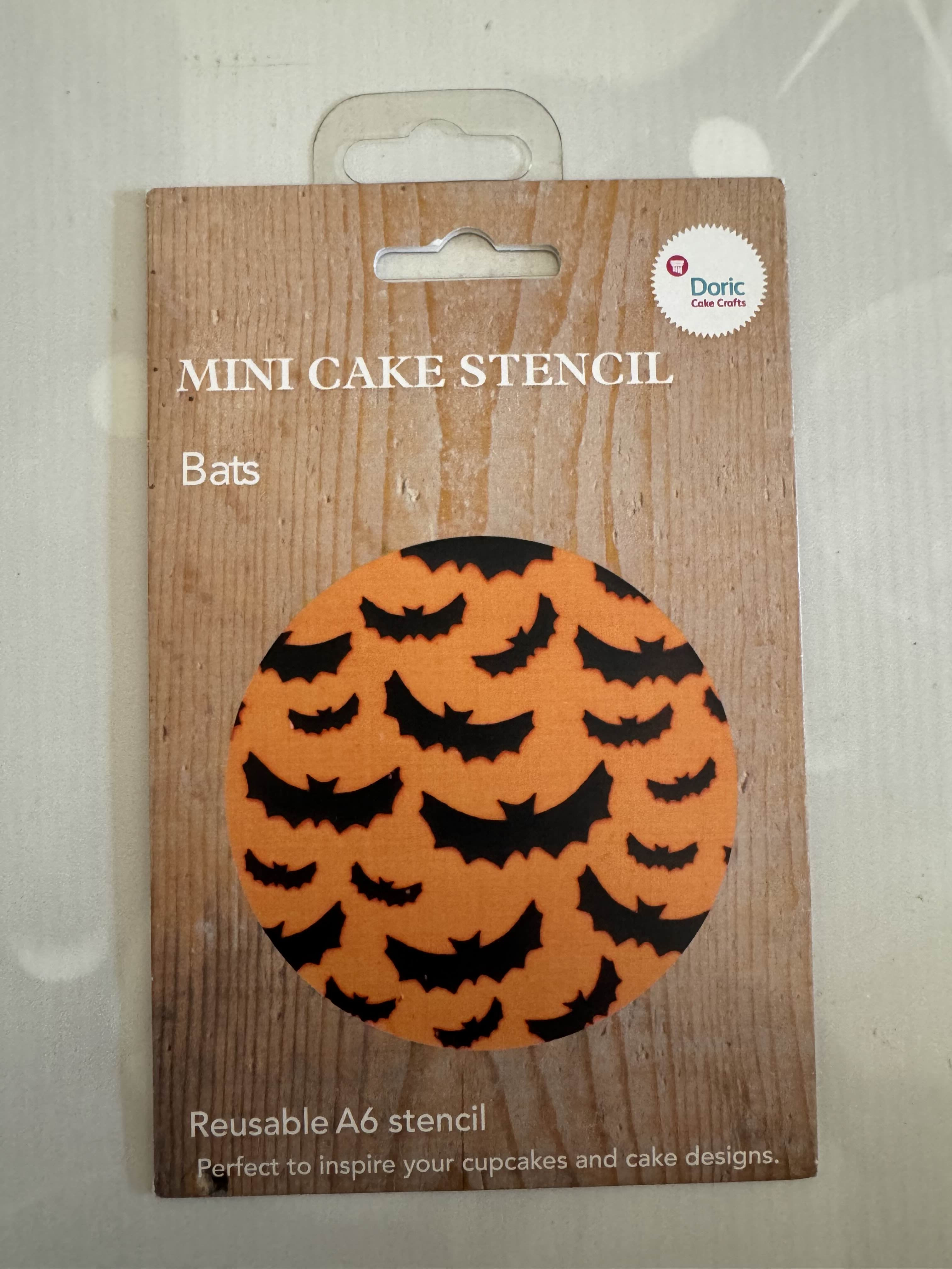 Mini Cake Bat Stencil
