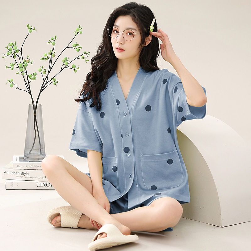 Summer 2024 Women's Cartoon Pajama Set with Kimono