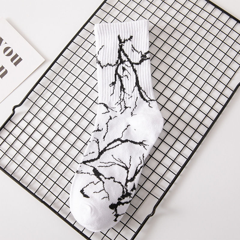 Thumbnail: Korean Harajuku Hip-Hop Style Lightning Skateboard Socks