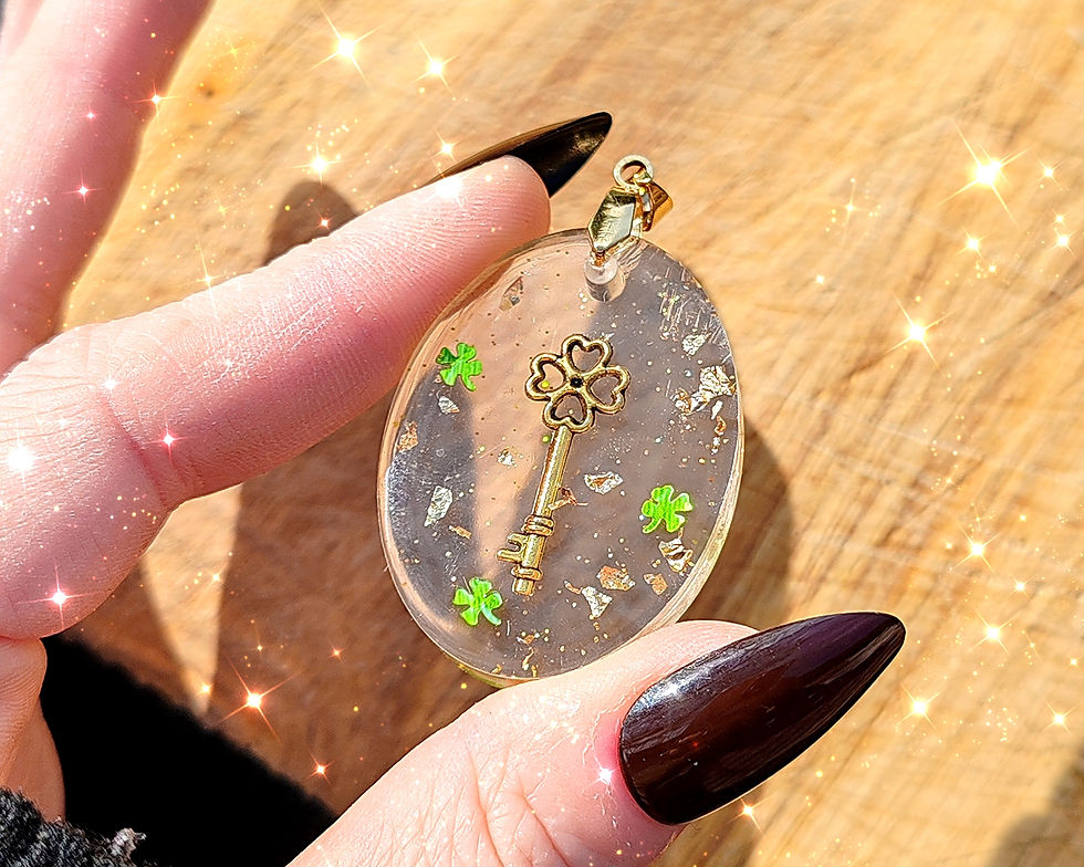 Miniature : Sautoir : Clef de la chance & de l'abondance 🍀