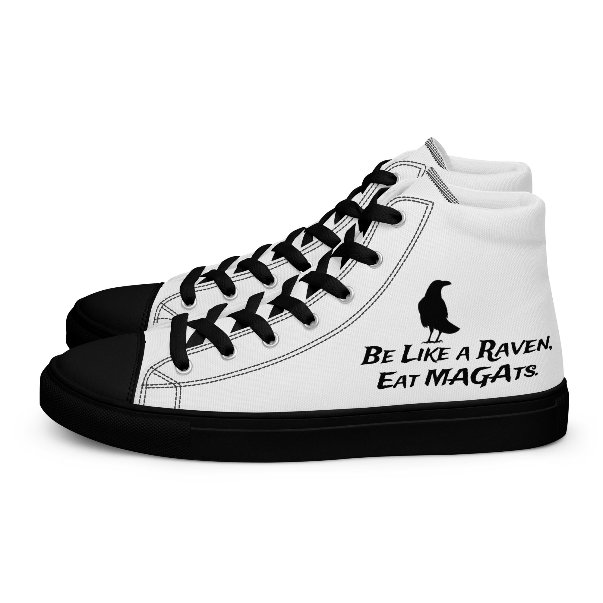 The American Raven, Women’s High Top Canvas Shoes