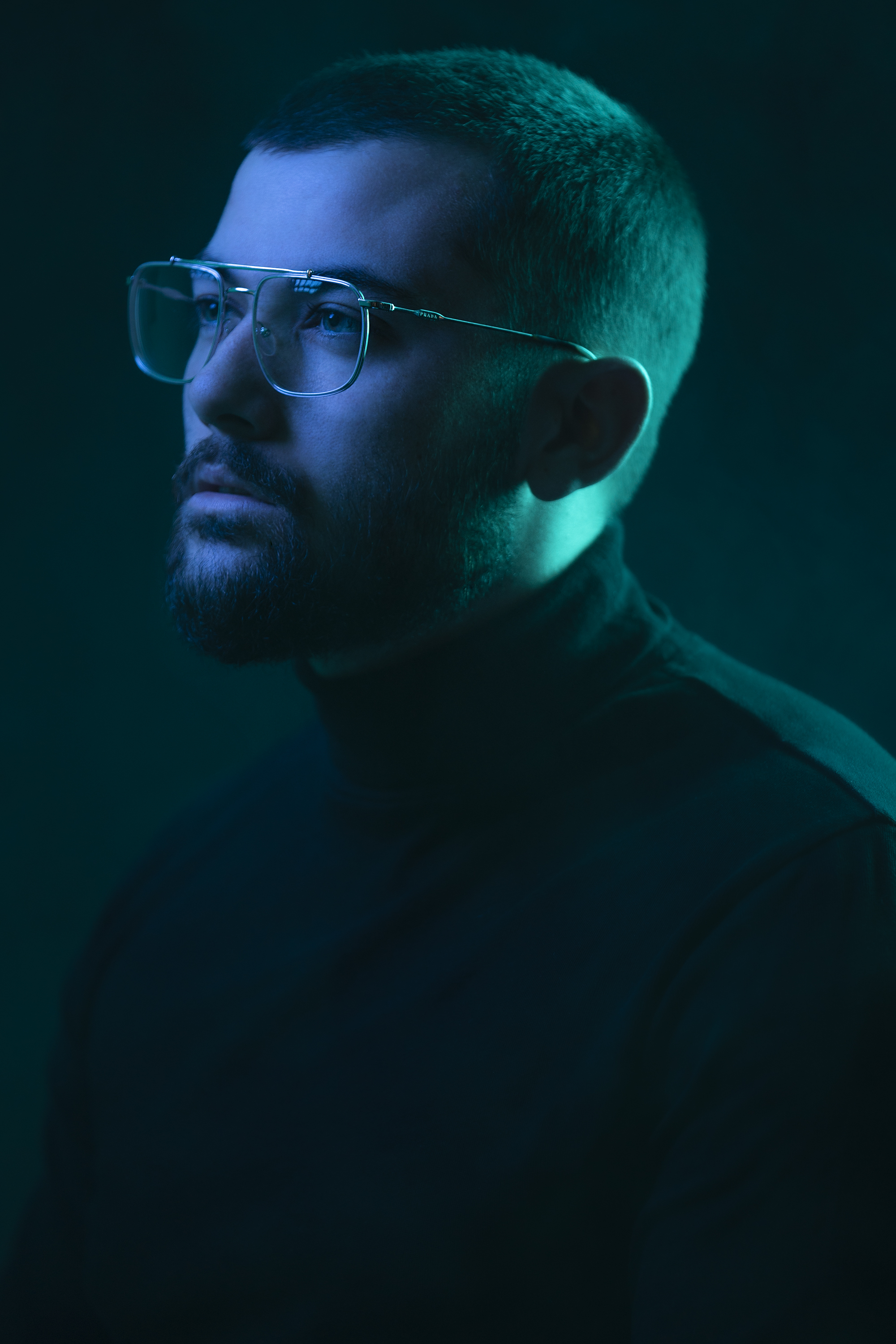 portrait, homme, studio