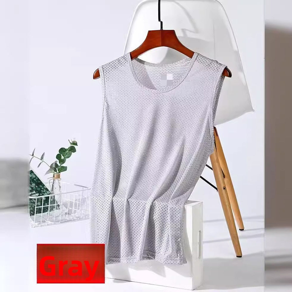 Thumbnail: Men's Ice Silk Mesh Fitness Vest