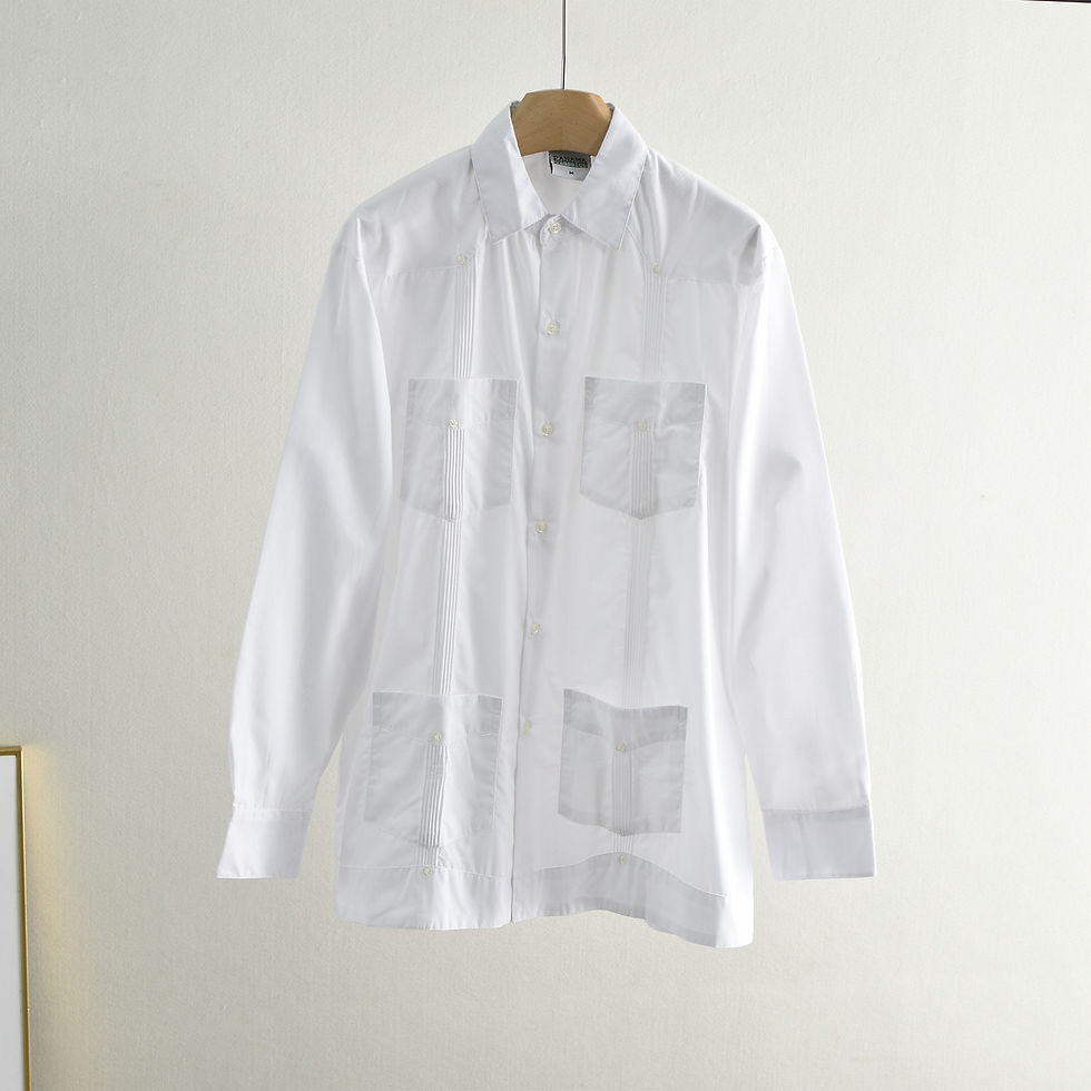 Thumbnail: White Patchwork Casual Shirt