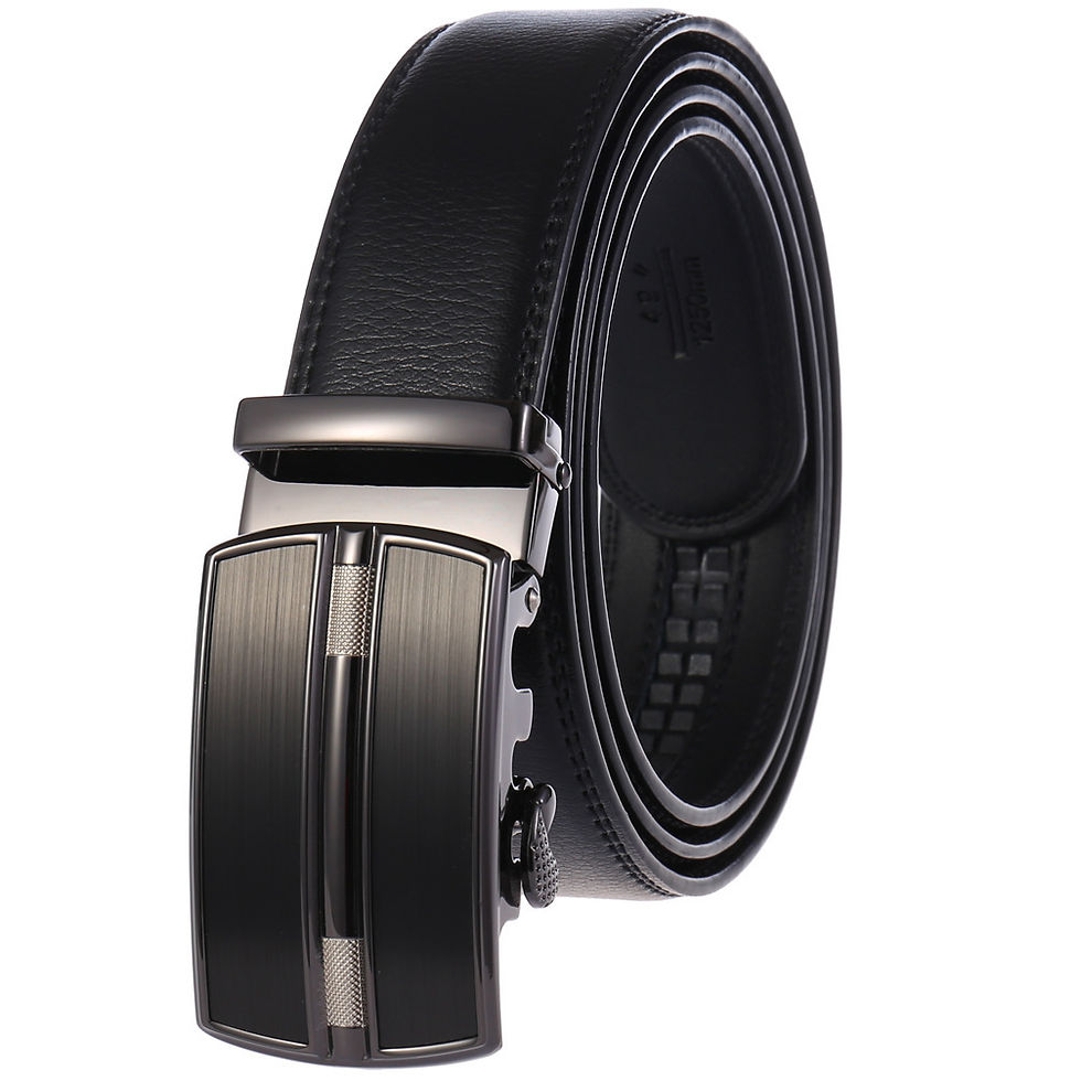 Thumbnail: Automatic Buckle Mens Cowhide Belt