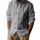 Thumbnail: Mens Breathable Linen Henley Shirt