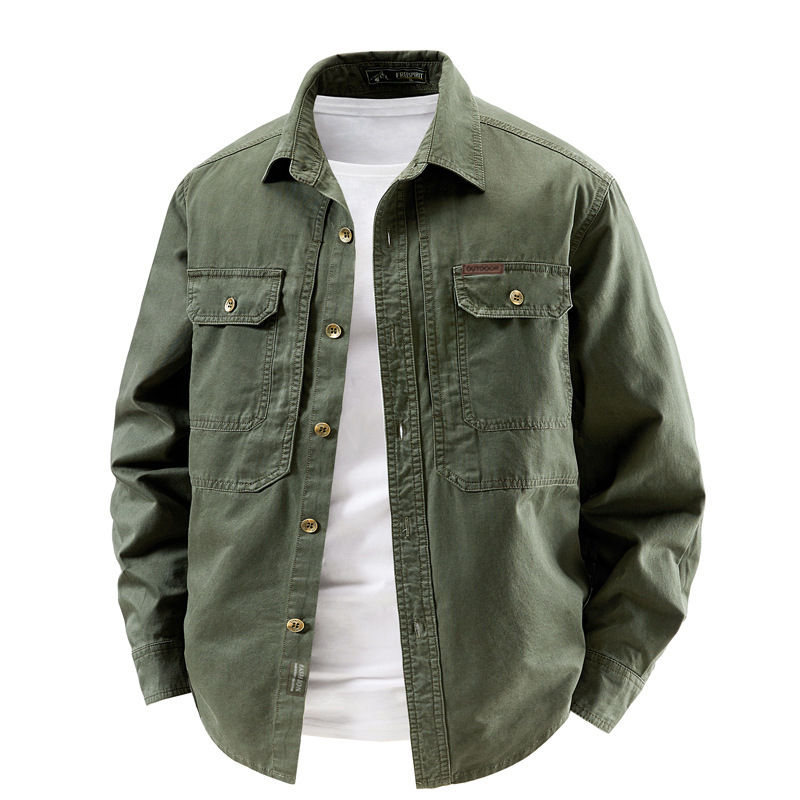 Thumbnail: Mens Long Sleeve Cotton Work Shirt