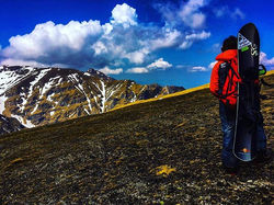 Breathing Happiness _#nature #mountains #backcountry #backyard #home #snowboardingsince88 #snowboard