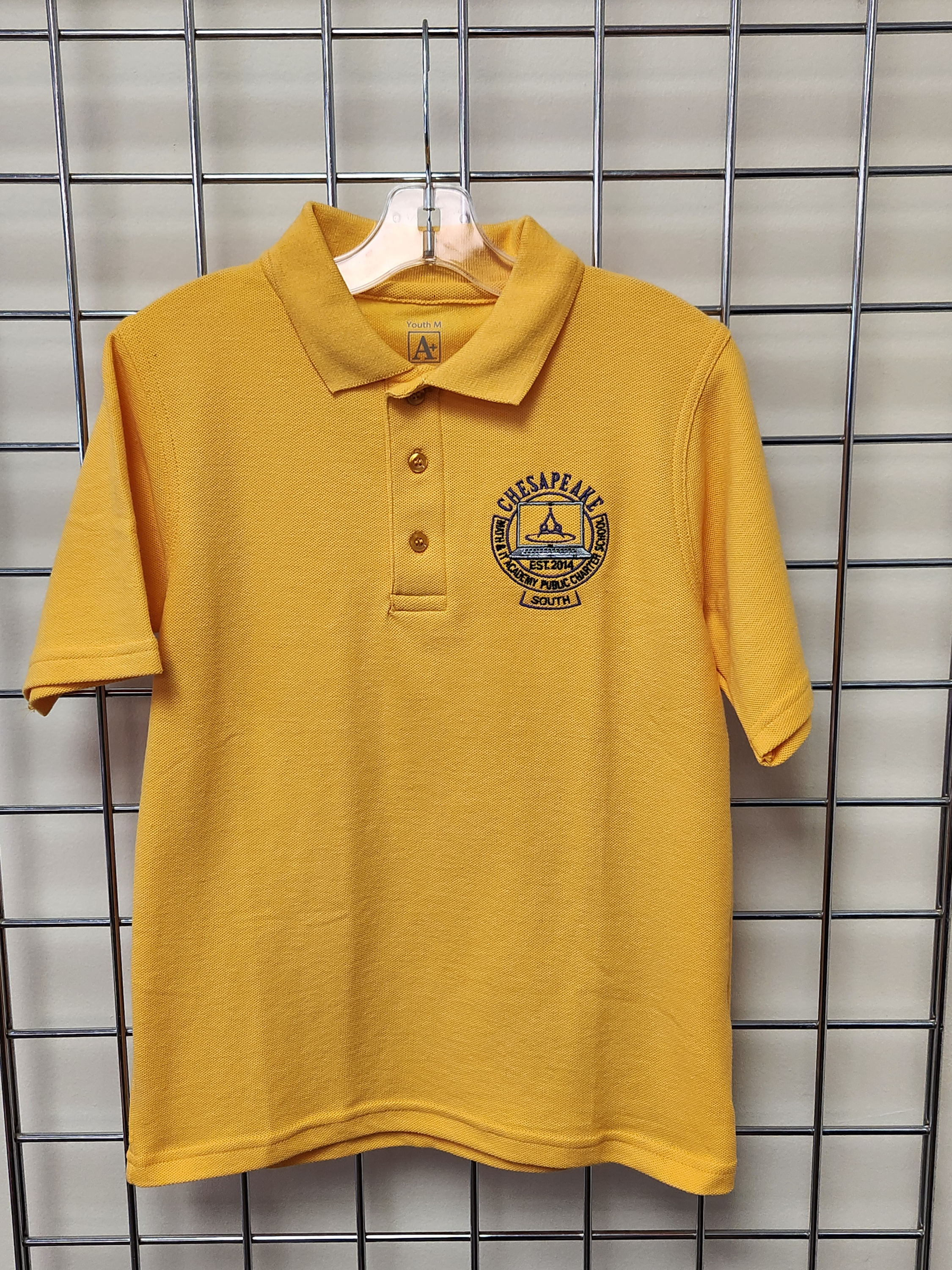 CMITS Youth short sleeve polo Gold
