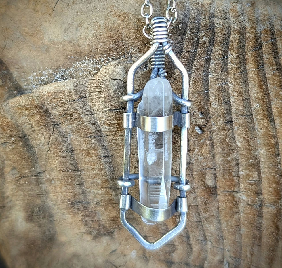 Thumbnail: Quartz point in sterling silver