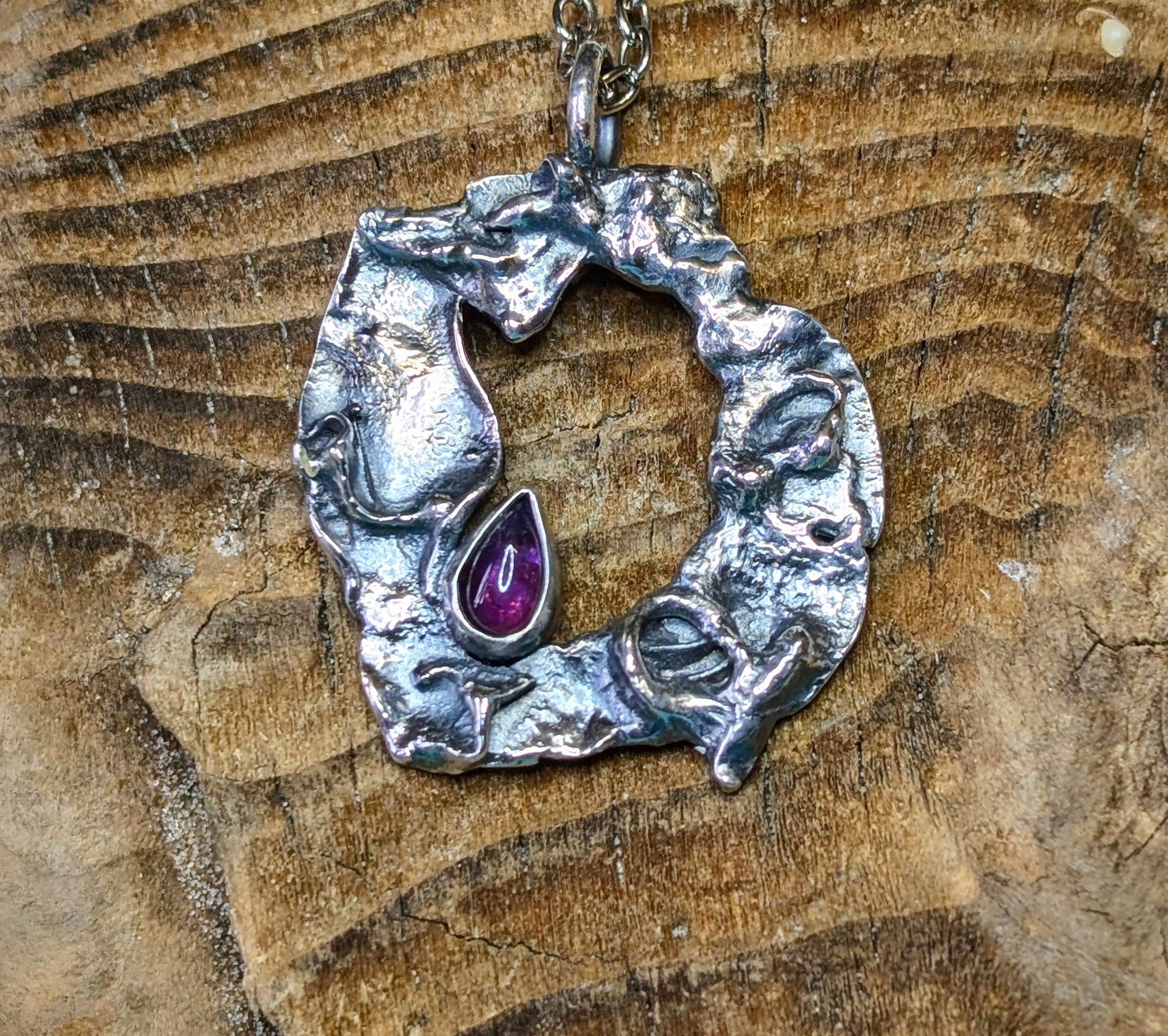 Amethyst in sterling silver