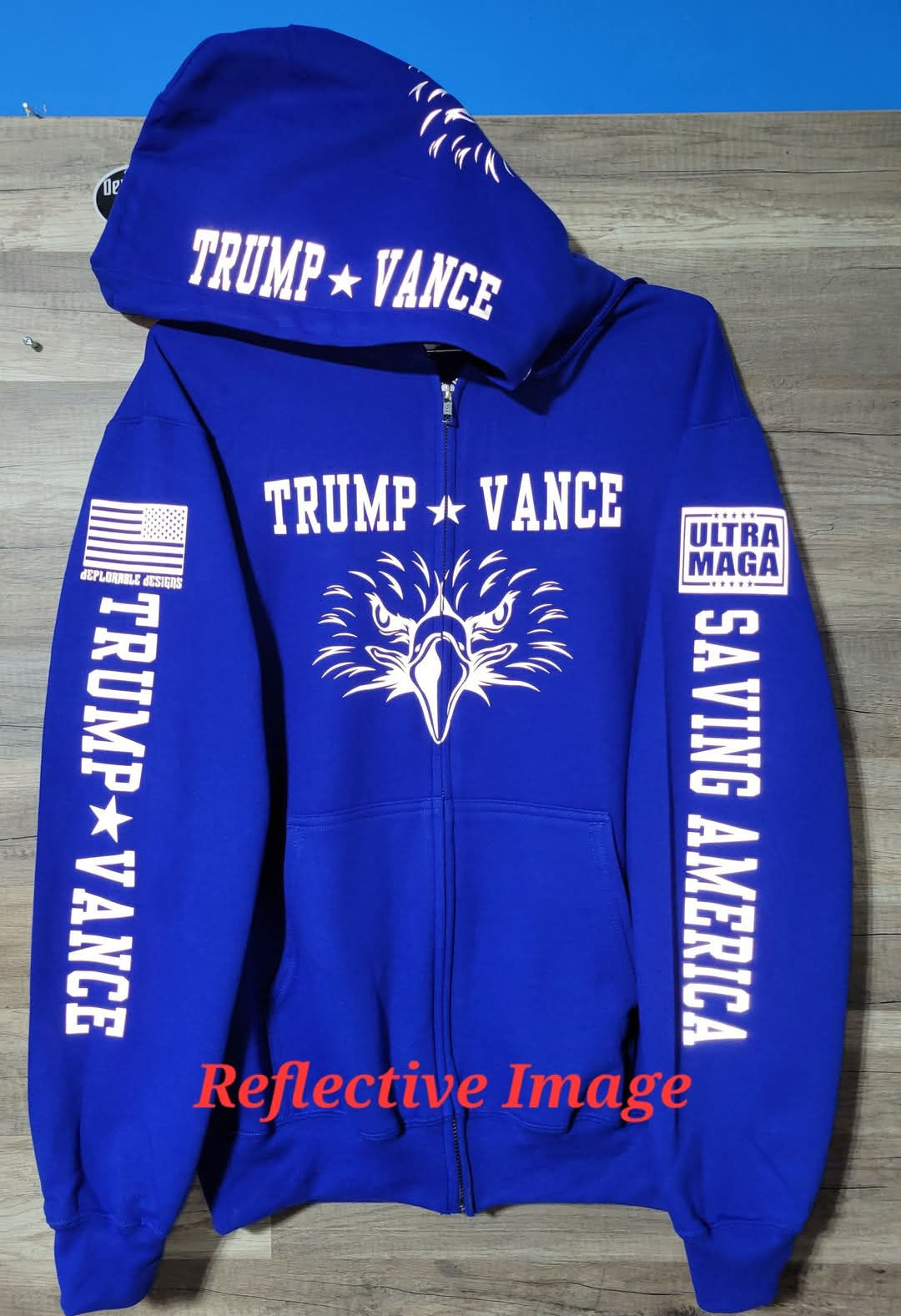 Reflective Trump Hoodie (Custom Image 1-26)
