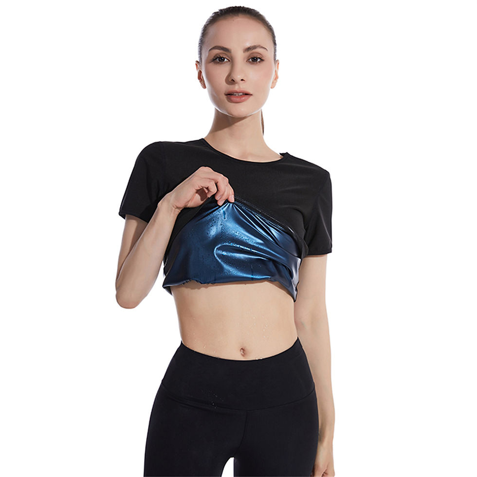 Thumbnail: Women's sauna training vest for gym workouts, running, cardio, and fitness training  Female athlete wearing a lightweight sau