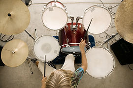 Top View of a Drummer