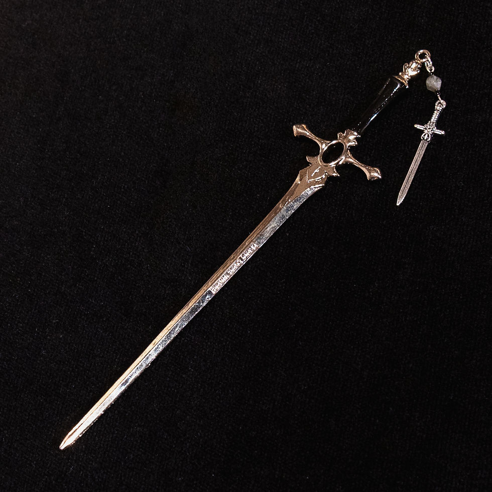 Thumbnail: 'Dual Wield' | Silver | Sword Hair Stick