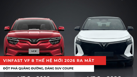 VinFast VF 8 thế hệ mới 2026: Đột phá quãng đường, dáng SUV Coupe và công nghệ thông minh