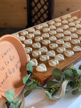Heart-shaped desserts for wedding