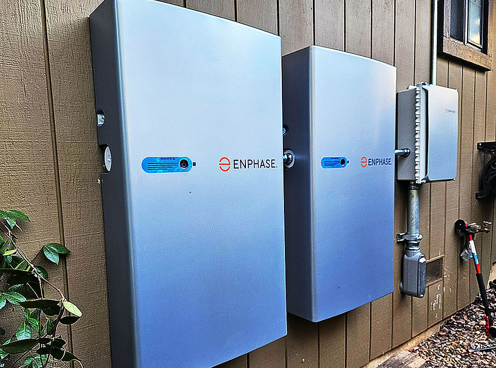 enphase battery storage installed on exterior of home