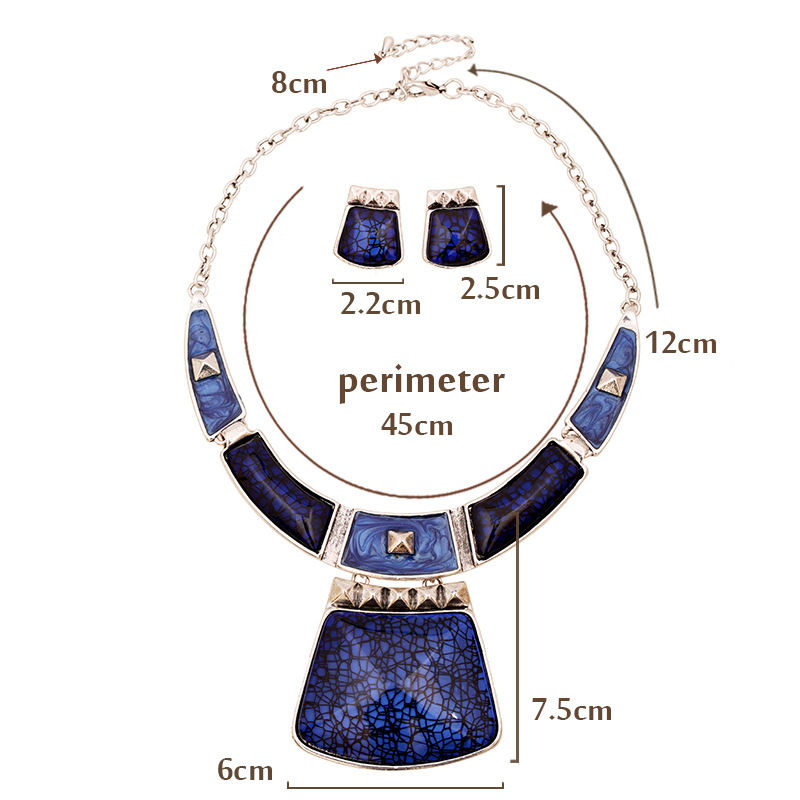Thumbnail: exaggerated geometry gemstone necklace