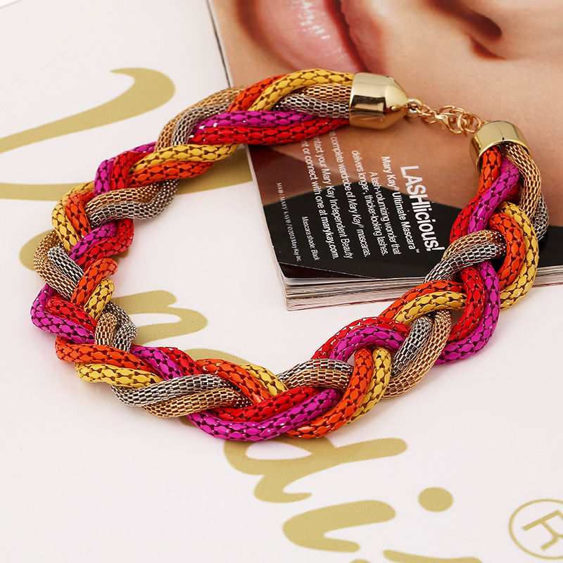 Thumbnail: Hemp flowers woven Necklace jewelry for women