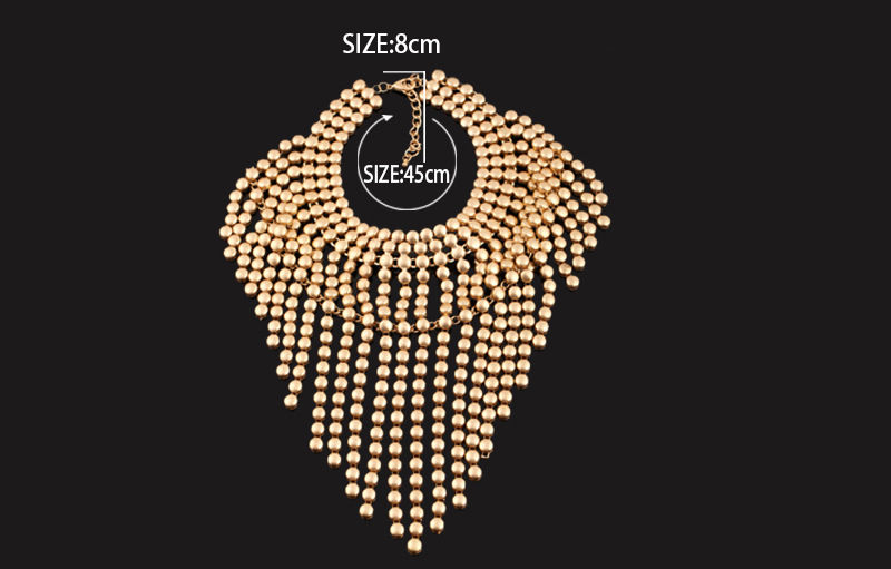 Thumbnail: exaggerated tassel necklace for women