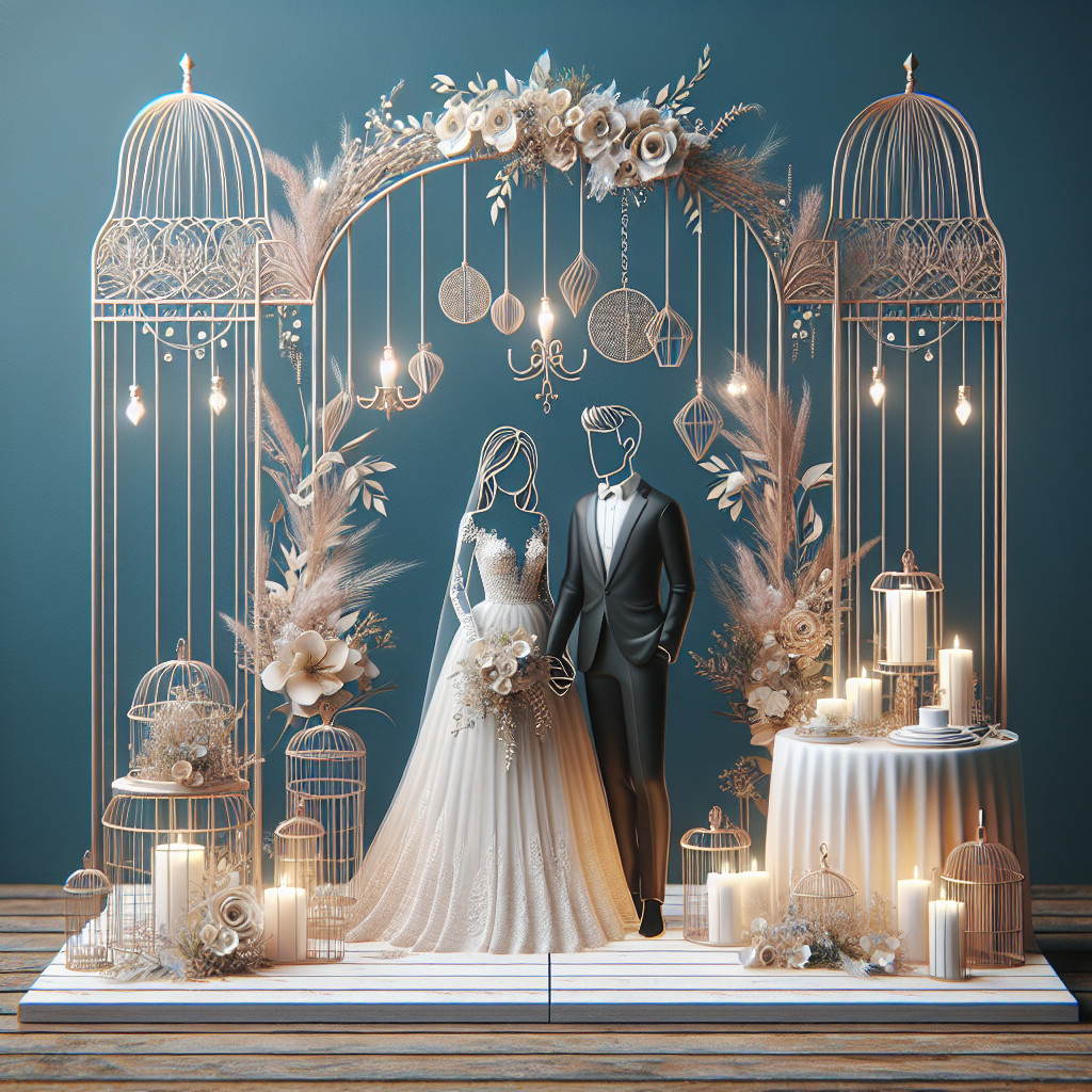 vintage decor of bride and groom