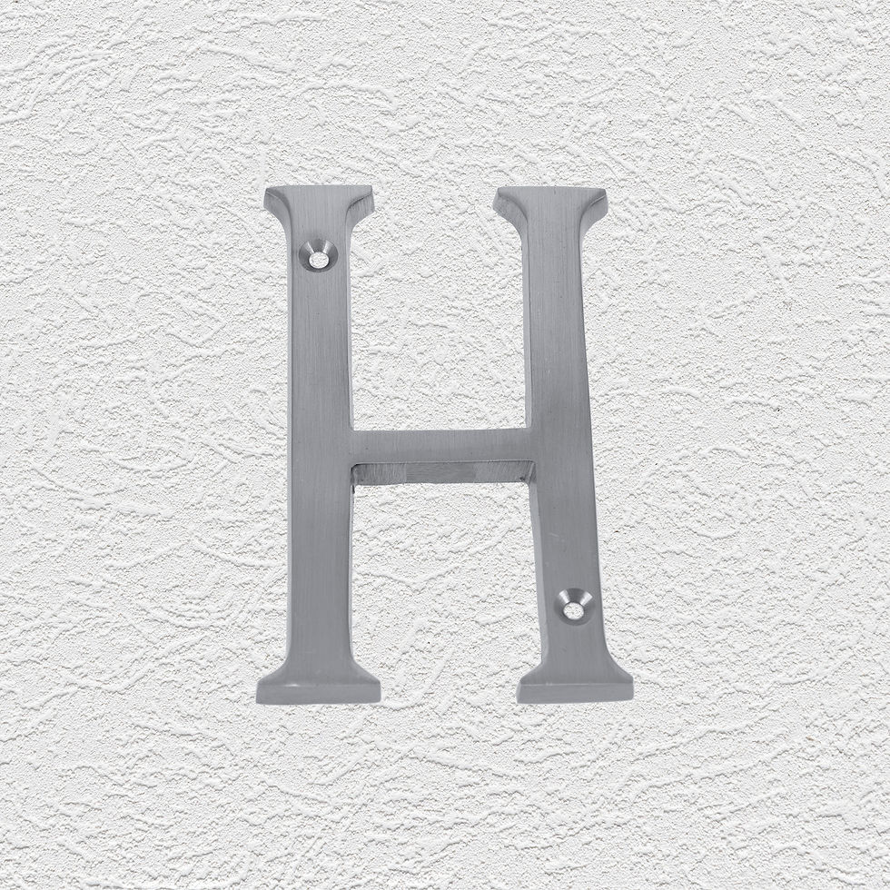 Thumbnail: Domino Brass - 932 Series Alphabet Letter H (5 Sizes)