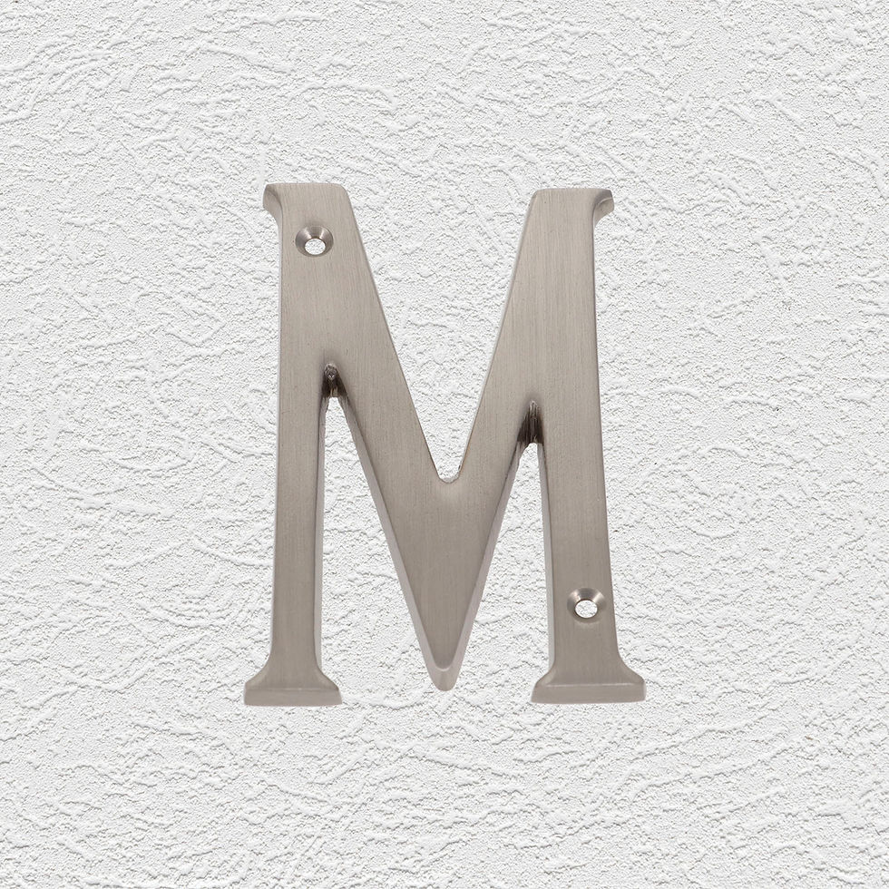 Thumbnail: Domino Brass - 932 Series Alphabet Letter M (5 Sizes)