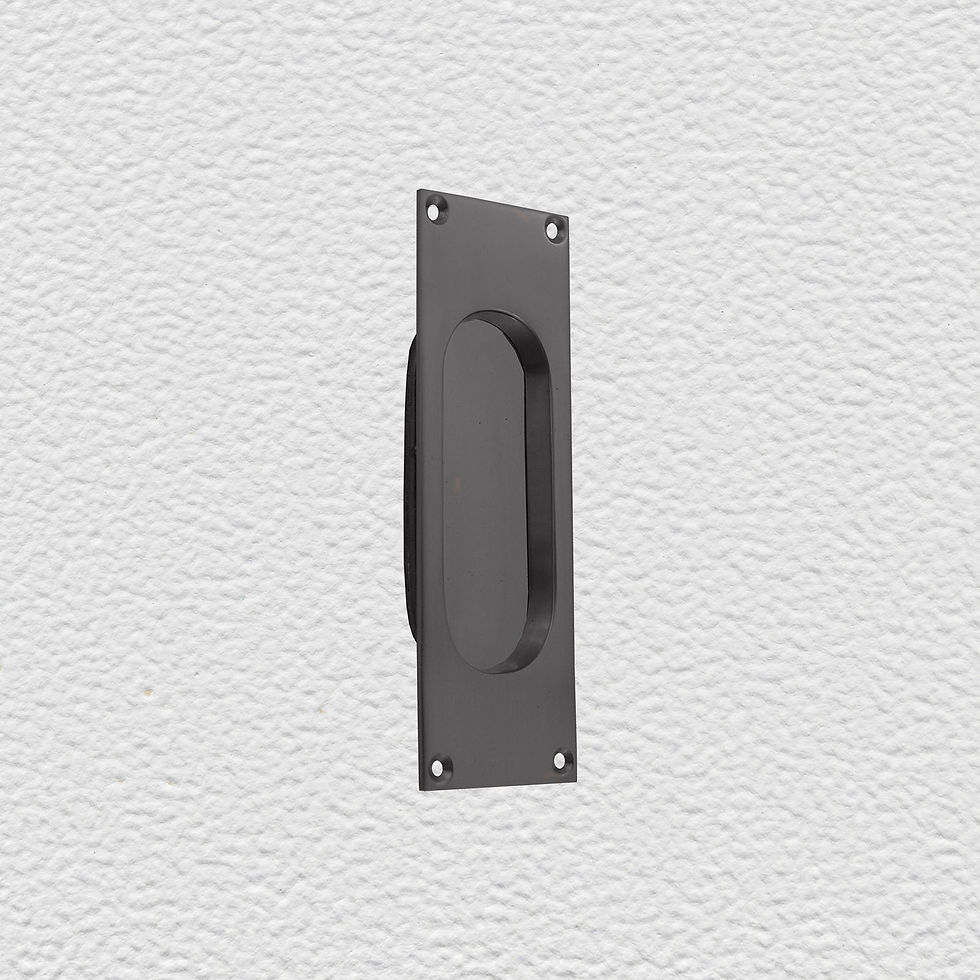 Thumbnail: Domino Brass - 831 Plain Rectangular Flush Pull with Deep Recess (2 Sizes)