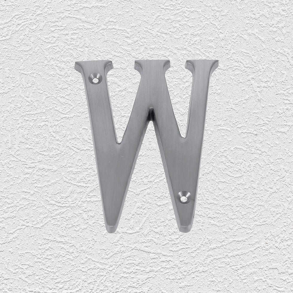 Thumbnail: Domino Brass - 932 Series Alphabet Letter W (5 Sizes)