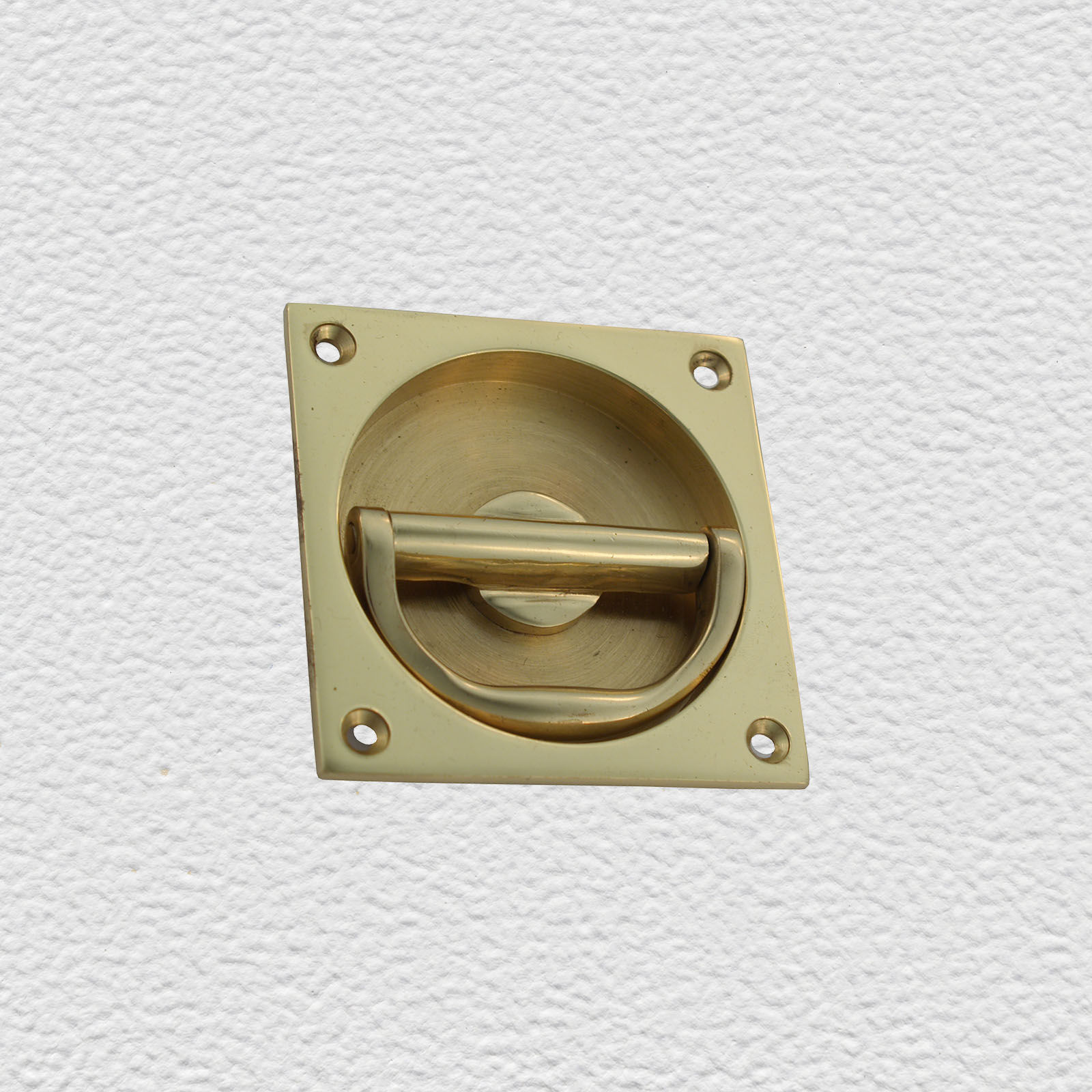 Domino Brass - Flush Operational Handle & Pull H75xW75mm