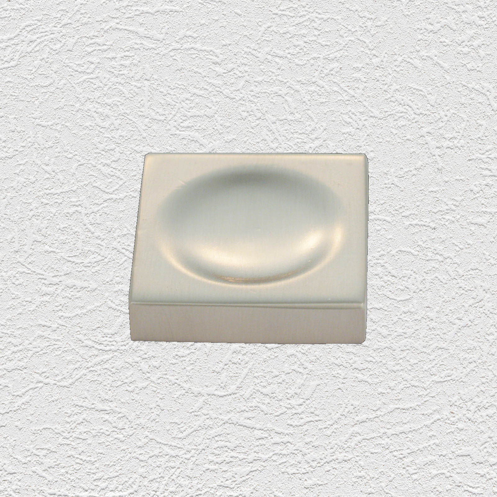 Domino Brass - 22410 Square Thumb Indent Contemporary Cupboard Knob 33x33mm