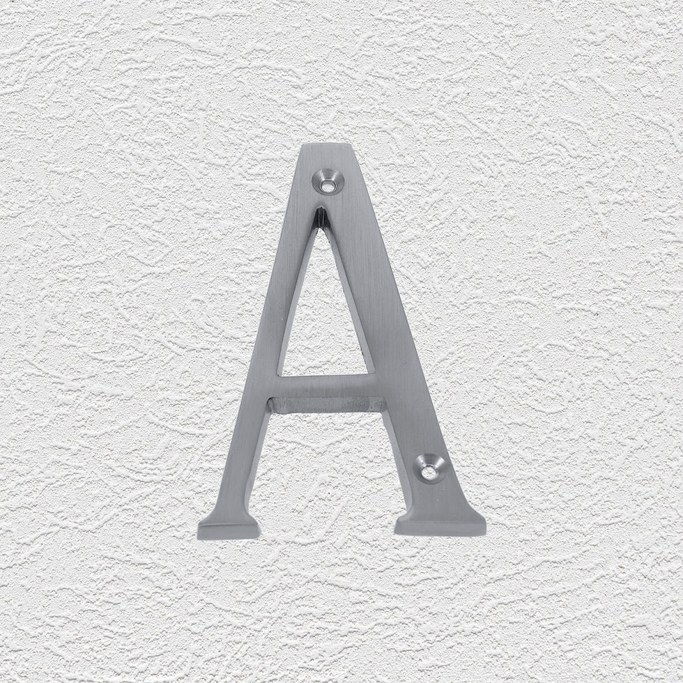 Thumbnail: Domino Brass - 932 Series Alphabet Letter A (5 Sizes)