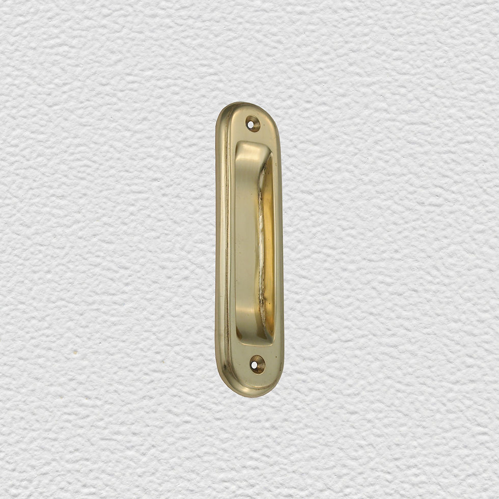 Thumbnail: Domino Brass - 550 Plain Oval Retrofit Flush Pull H125xW32mm