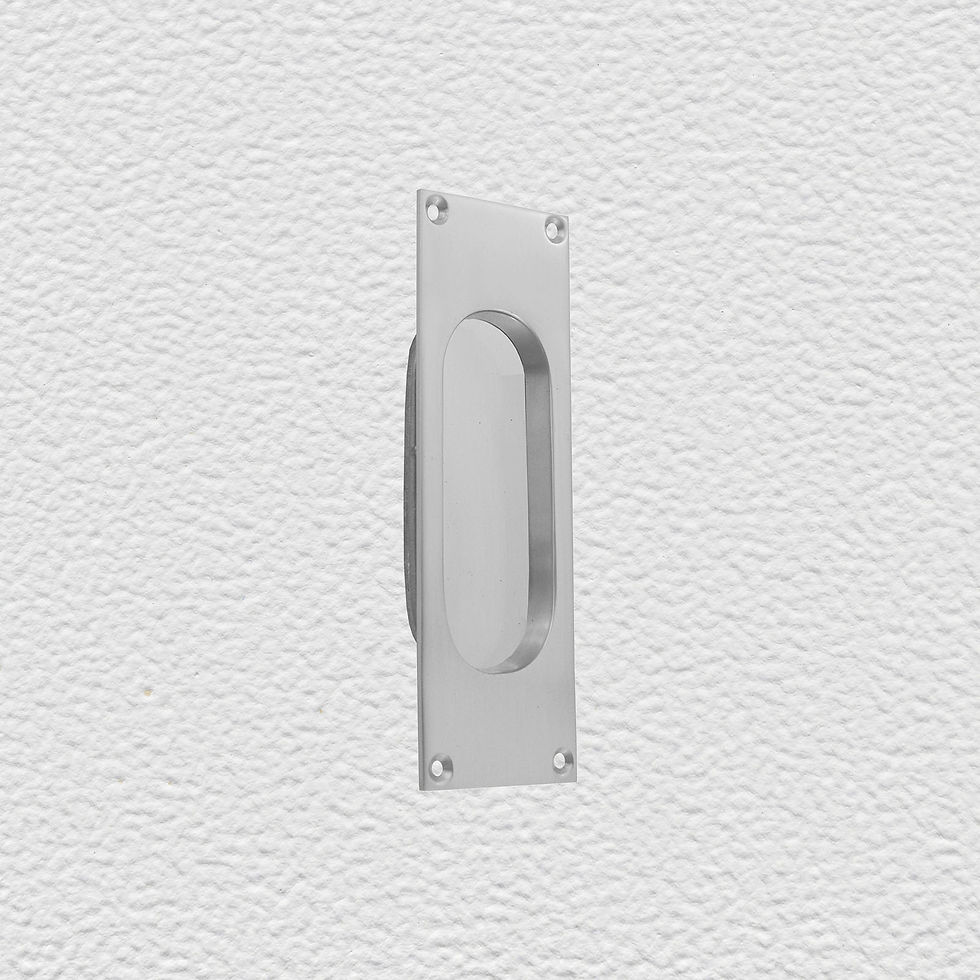 Thumbnail: Domino Brass - 831 Plain Rectangular Flush Pull with Deep Recess (2 Sizes)