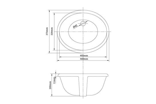 Thumbnail: Turner Hastings - Narva 48 x 39 Ceramic Under Counter Wash Basin