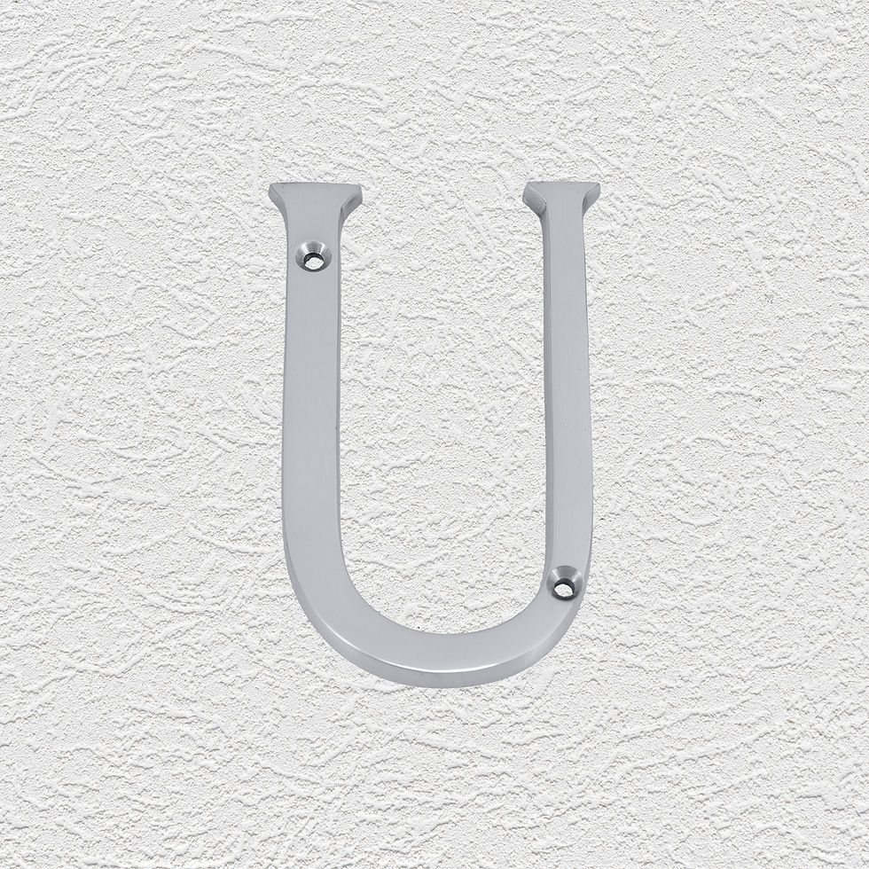 Thumbnail: Domino Brass - 932 Series Alphabet Letter U (5 Sizes)