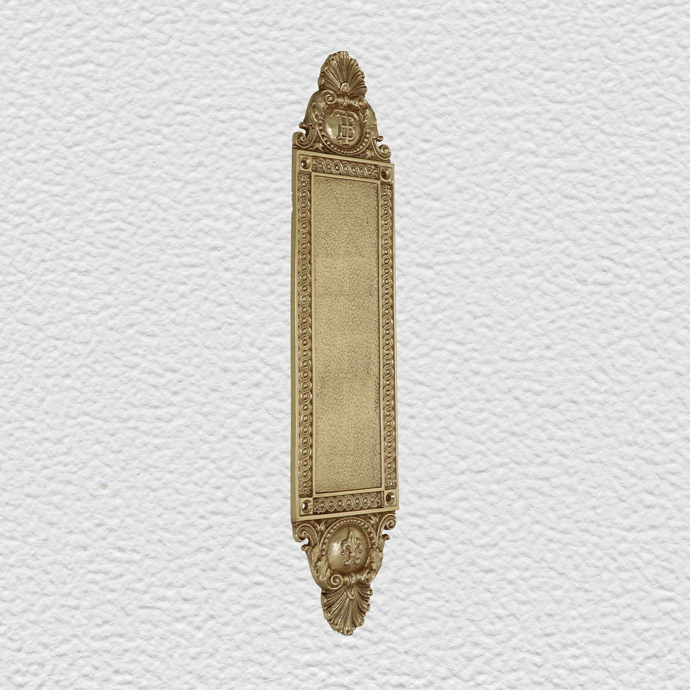 Thumbnail: Domino Brass - 2435 Ornate Decorative Push Plate H340xW73mm