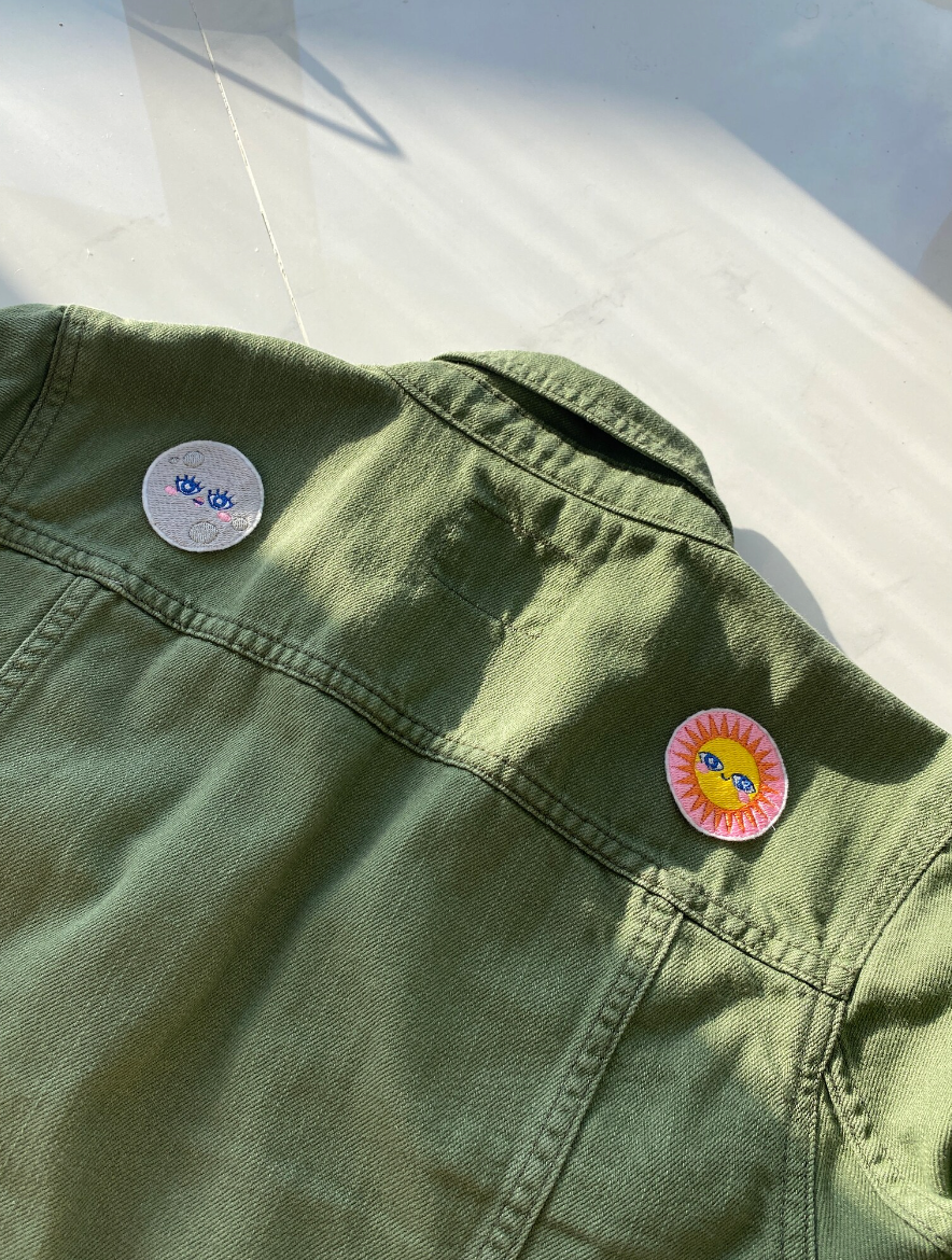 Thumbnail: Moon & Sun Embroidered Patch